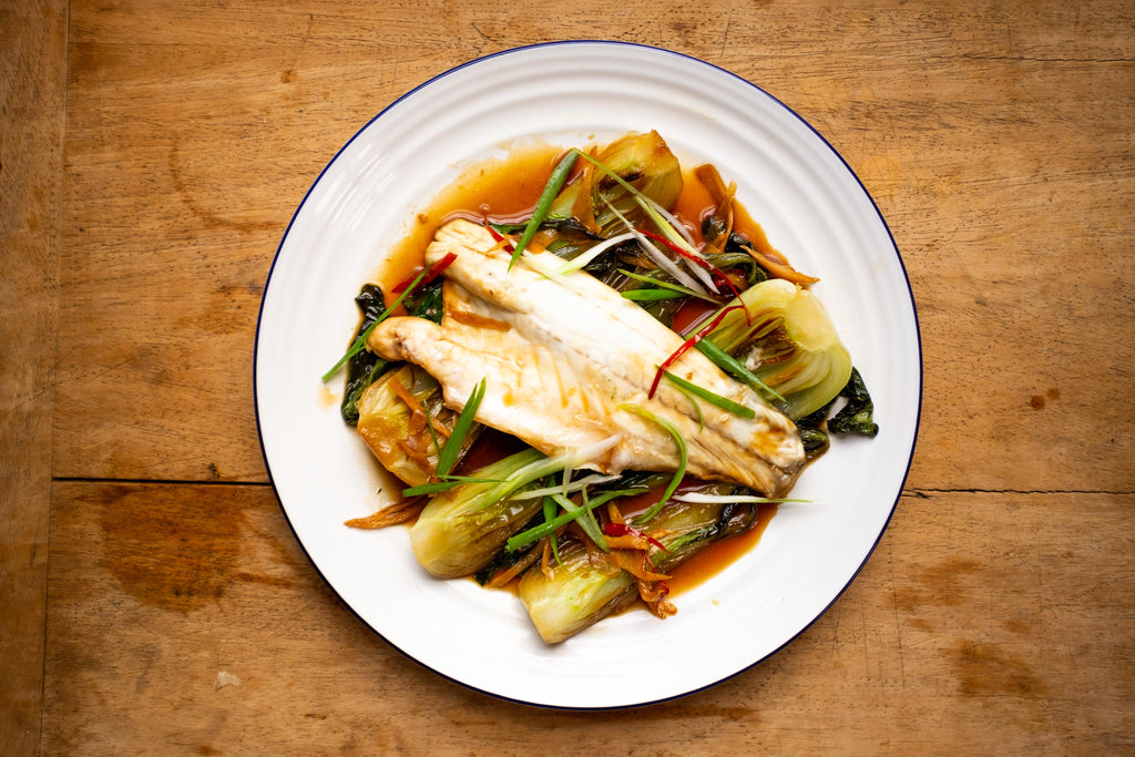 Easy Chinese style steamed bass
